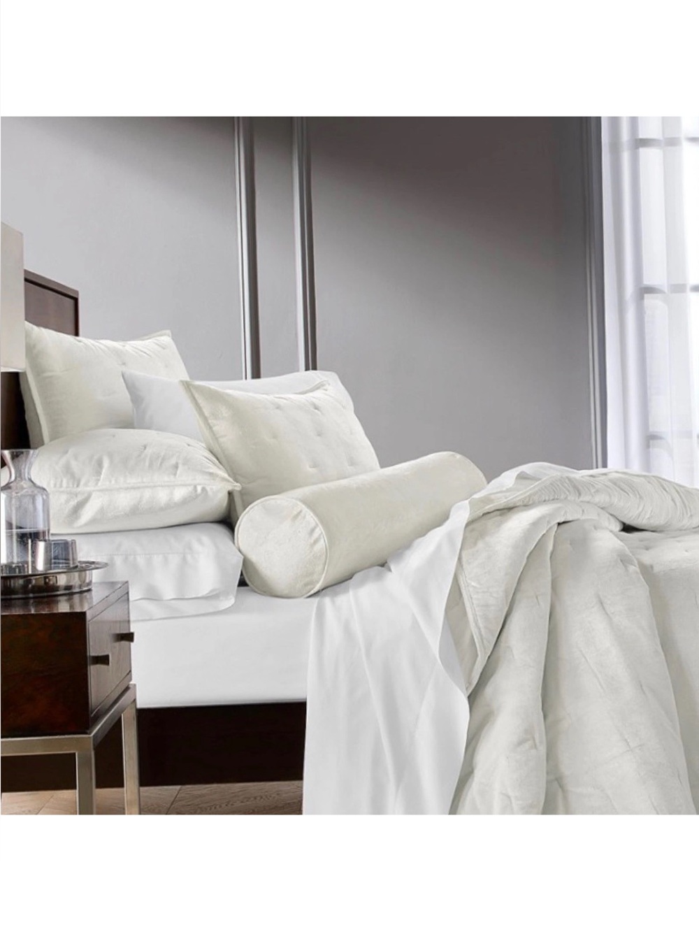 Hotel Collection Solid Velvet Quilted Coverlet Set